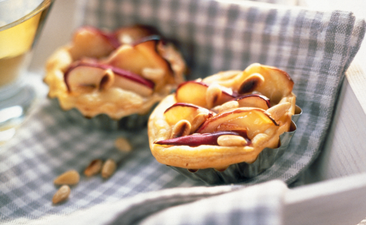 These apple and Parmesan tartlets are a fancy snack the kids will wolf down too