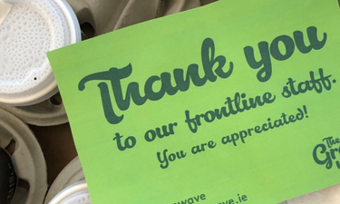 You can buy frontline workers a coffee tomorrow morning and it only costs €2