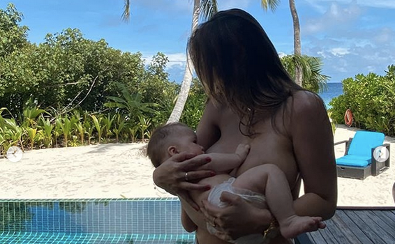 Myleene Klass breastfeeding post