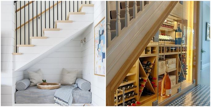 clever ways to use under the stairs area