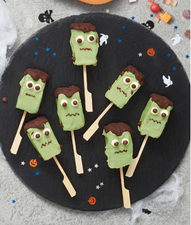 No bake Frankenstein Cake Pops to make with the kids over the mid term break