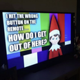 You can now make your Elf look as if he got trapped inside the TV – or your phone