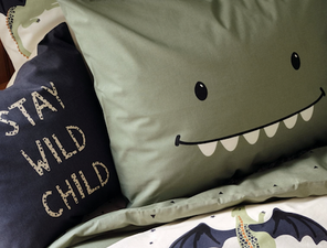 Got a dinosaur obsessed tot? Check out the new kids room collection from H&M Home