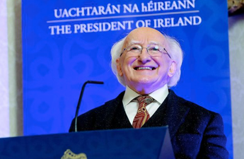 President Michael D Higgins’ new Bernese Mountain puppy is called ‘Misneach’