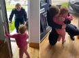 No, you’re crying! An Irish mother reunited with her child as she returns from Navy ship