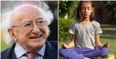 Michael D Higgins says he believes yoga should be taught to all school children across Ireland