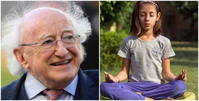 Yoga should be taught to all school children says Michael D. Higgins