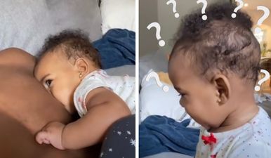 Baby girl hilariously confused by dad’s inability to breastfeed