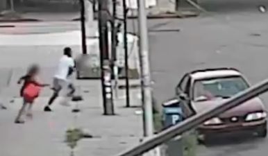 Man arrested after shocking footage shows him snatching child from mother