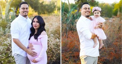 Husband of woman killed by drunk driver recreates maternity shoot for daughter’s first birthday