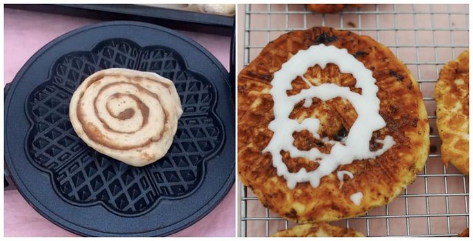 cinnamon roll waffles
