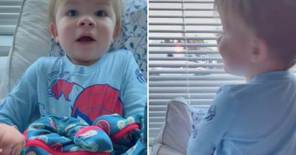 Watch: Toddler “yeeted” his newborn sister in favour of an ambulance