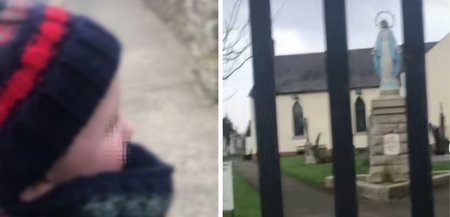 Watch: Adorable little Irish boy thinks statue of Mary is Princess Elsa