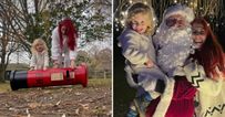 Stacey Solomon & Joe Swash surprise Rex with Santa at their very own DIY grotto