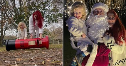 Stacey Solomon & Joe Swash surprise Rex with Santa at their very own DIY grotto