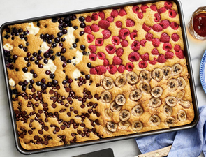 Sheet pan pancakes are here for your easiest weekend morning breakfast ever