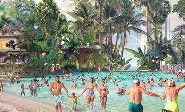 First ever all-season beach to open inside waterpark with 35 slides in UK