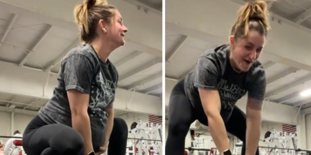 Woman shares incredible footage of her baby bump dropping during gym sesh
