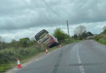 Narrow escape for students after school bus veers into ditch in Cork