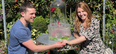 Couple get engaged at Beauty and the Beast The Musical Garden at Bloom