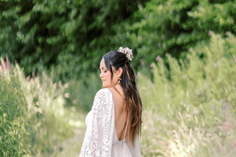 Grace Mogney shares the first photo of her stunning wedding dress