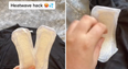 TikTok star shows how to avoid sweat stains by using pantyliners