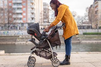 Man saves baby after pram nearly rolls into oncoming traffic