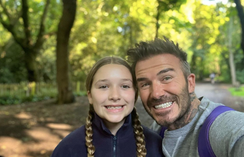 David Beckham snaps back at trolls who attacked him for kissing daughter Harper
