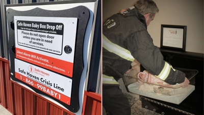 Firefighter adopts newborn after discovering her in a baby box