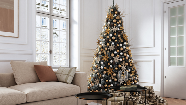 beige christmas tree