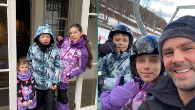 Ben Foden marks New Year with his three children