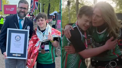 Teenager with Down’s Syndrome breaks marathon record