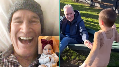 Watch: Grandfather reunites with his grandchildren after intense cancer treatment