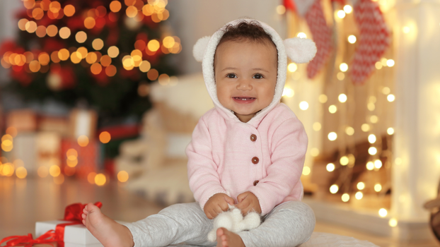 Baby Girl at Christmas